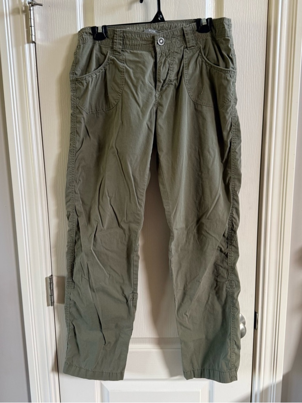 Kuhl Womens Casual Cargo Roll Up Pants Olive Green Size 10 Regular